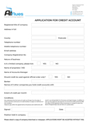 Trade Account Application Form